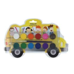 Materiales Y Productos De Arte | Acuarelas< acuarela escolar, x12 colores mas pincel | Panafargo