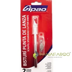 Papeleria< Bisturí Metálico Gipao X/Acto Punta de Lanza GP/050