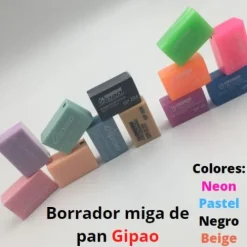 Útiles Y Kits Escolares< borrador de colores, tipo miga de pan