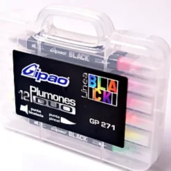 Materiales Y Productos De Arte | Materiales Para Lettering Y Caligrafía< caja de plumones doble punta Black Gipao