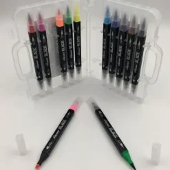 Materiales Y Productos De Arte | Materiales Para Lettering Y Caligrafía< caja de plumones doble punta Black Gipao