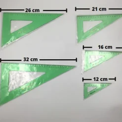 Papeleria | Útiles Y Kits Escolares< cartabon escuadra Faber Castell Verde Transparente Varios Tamaños