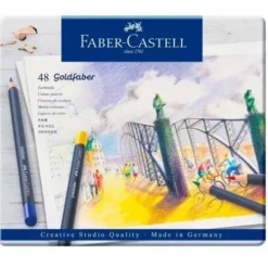 Útiles Y Kits Escolares | Lápices De Colores Escolares< Colores Faber Castell Goldfaber De Caja Metálica X48-X36-24