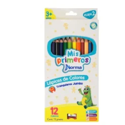 Útiles Y Kits Escolares | Lápices De Colores Escolares< Colores Norma Jumbo X12 Lápices De colores Triangulares