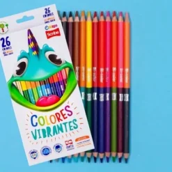 Útiles Y Kits Escolares | Lápices De Colores Escolares< Colores Scribe Doble Punta Caja De 26 Colores