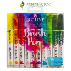 Materiales Y Productos De Arte | Materiales Para Lettering Y Caligrafía< Ecoline brush pen 10 estuche de colores variados + Panafargo
