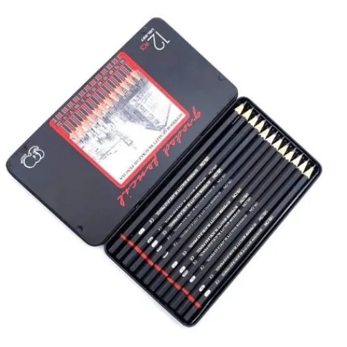 Materiales Y Productos De Arte | Productos Y Materiales Para Caligrafía< Juego De Lápices De Dibujo X12 En Todos Las Gamas