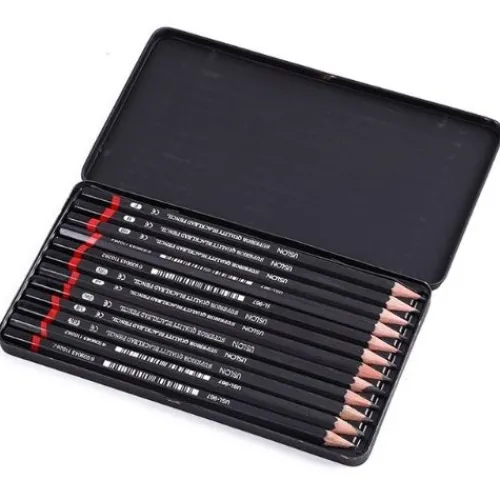 Materiales Y Productos De Arte | Productos Y Materiales Para Caligrafía< Juego De Lápices De Dibujo X12 En Todos Las Gamas