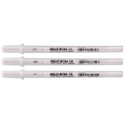 Papeleria< Lapicero gelly roll blanco de la marca Sakura - Panafargo