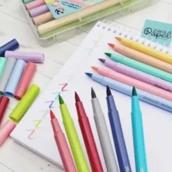 Materiales Y Productos De Arte | Materiales Para Lettering Y Caligrafía< Plumones Markana Pelikan Punta Pincel Color Pastel X12
