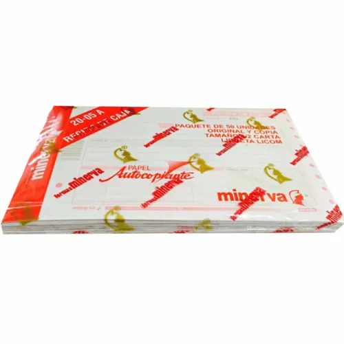 Suministros E Insumos De Oficina | Formas Preimpresas Administrativas< Recibo De Caja Autocopiante Minerva X 50 20-05A