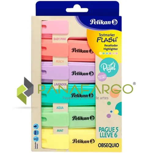 Materiales Y Productos De Arte | Materiales Para Lettering Y Caligrafía<Pelikan Resaltador Pastel X 6 Tonos en 3 anchos de trazos