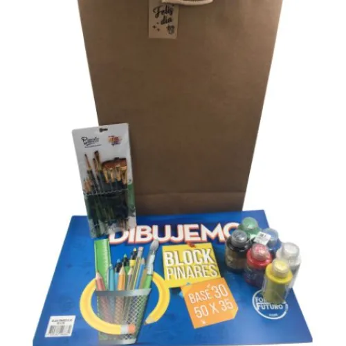 Materiales Y Productos De Arte | Materiales Para Pintar Cuadros< Set de pintura escolar, block y pinceles | Papeleria Panafargo